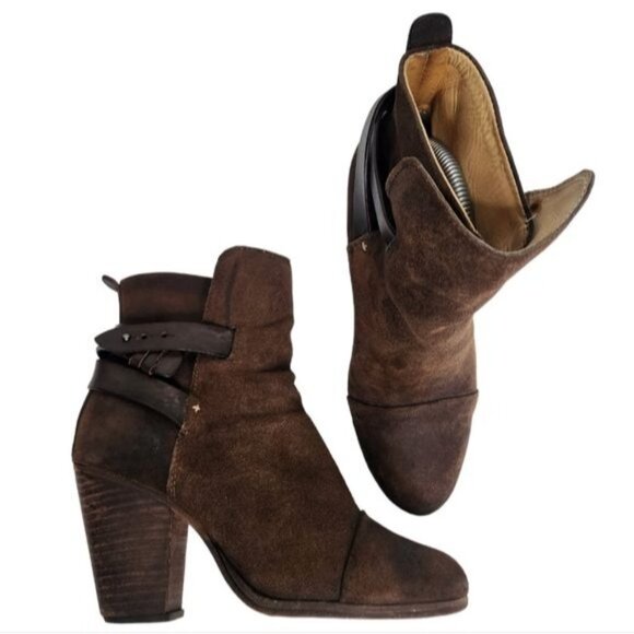 RAG & BONE Kinsey Brown Leather Ankle Boot - Picture 6 of 14